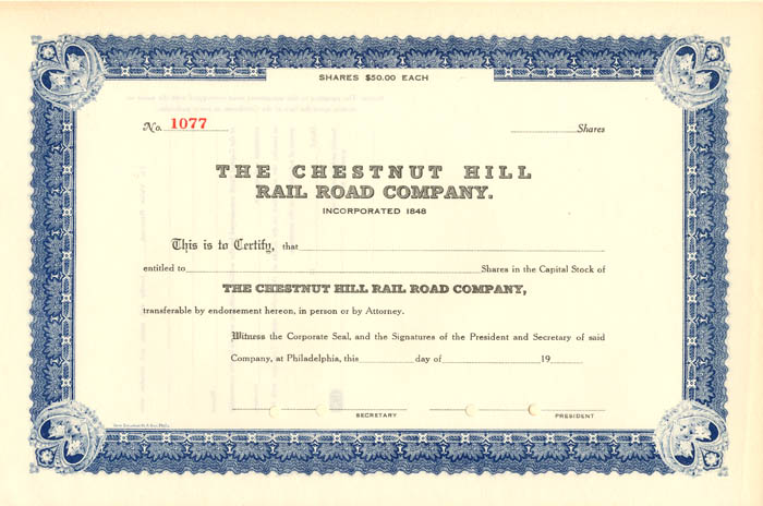 Chestnut Hill Railroad Co.